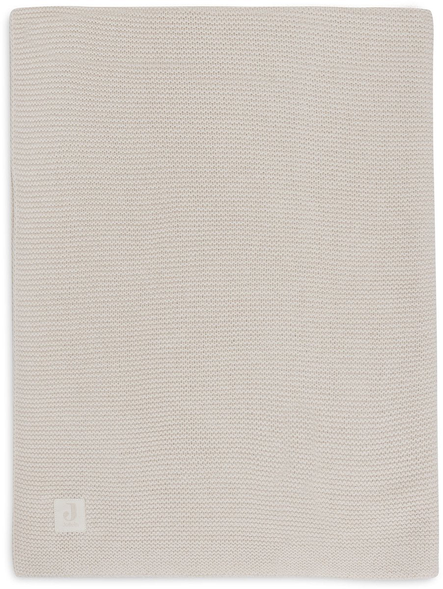 Jollein baby deken wieg - 75x100cm - basic knit - oatmeal