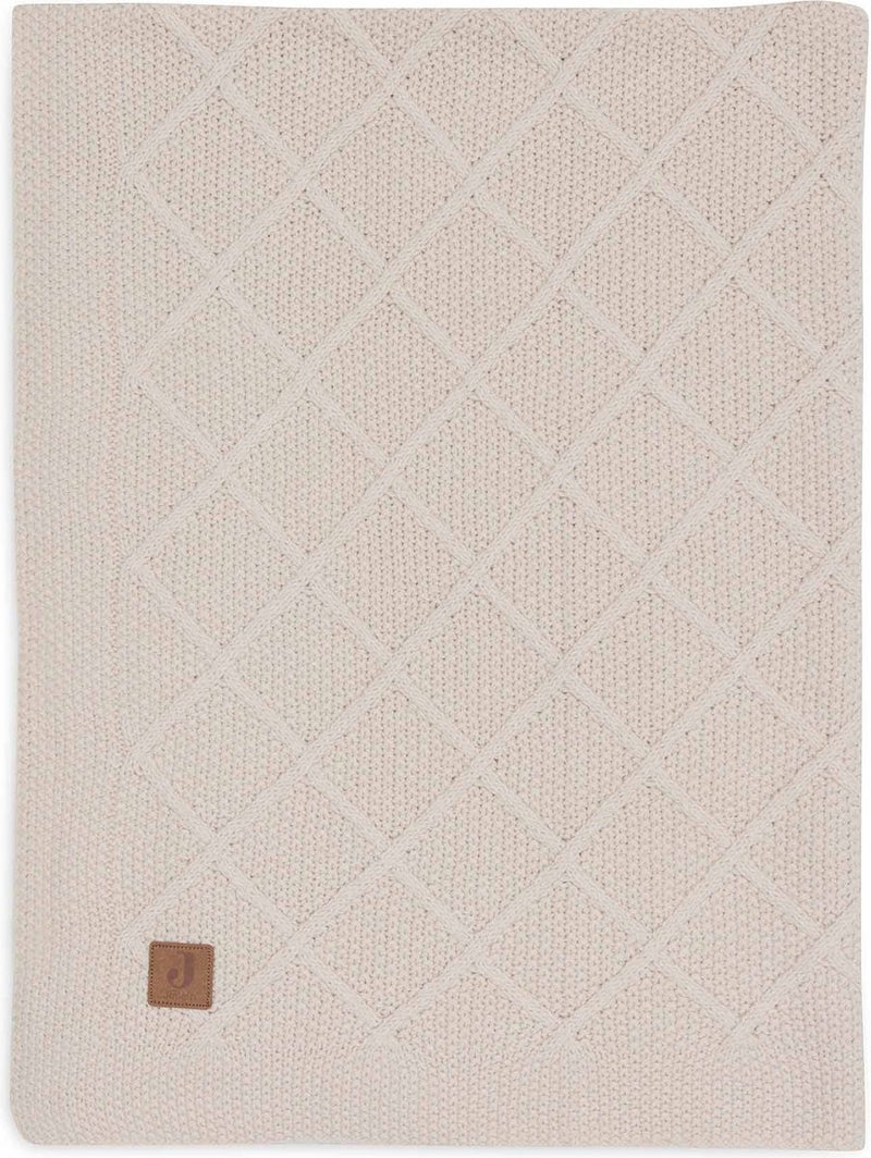 Jollein deken wieg 75x100cm check knit oatmeal