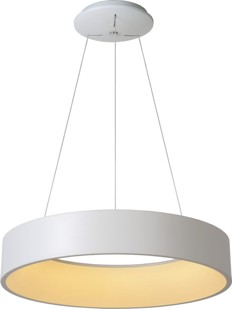 Lucide talowe led - hanglamp - ø 60 cm - led dimbaar - 1x39w 3000k - wit