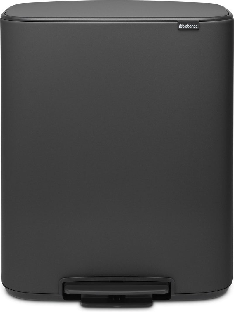 Brabantia bo prullenbak - 2 x 30 liter - afvalscheiding - mineral infinite grey