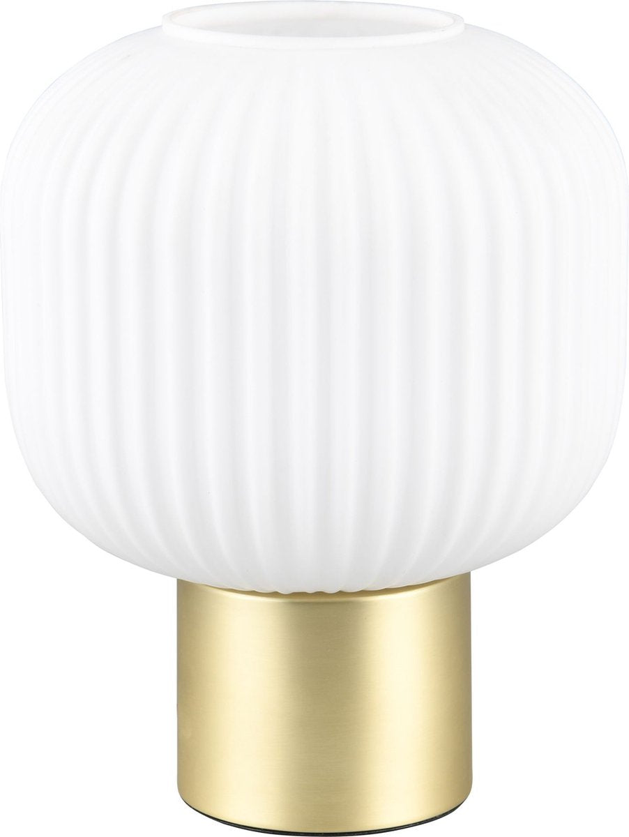 Trio diva - tafellamp - messing mat - excl. 1x e27 8,5 w - snoerschakelaar