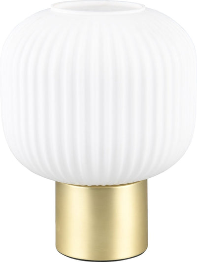 Trio diva - tafellamp - messing mat - excl. 1x e27 8,5 w - snoerschakelaar