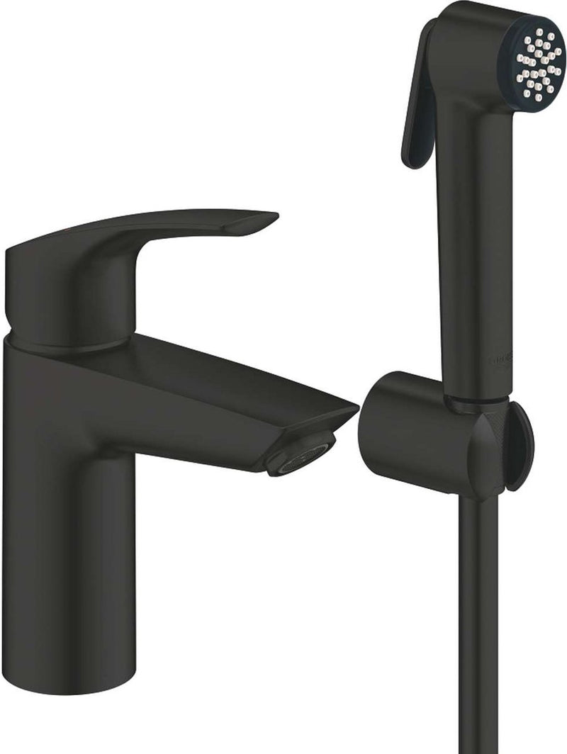 Grohe eurosmart - wastafelkraan met bidetdouche, mat zwart 231242433