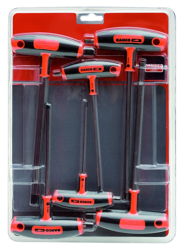 Bahco t-inbussleutelset 3-10mm 6-delig