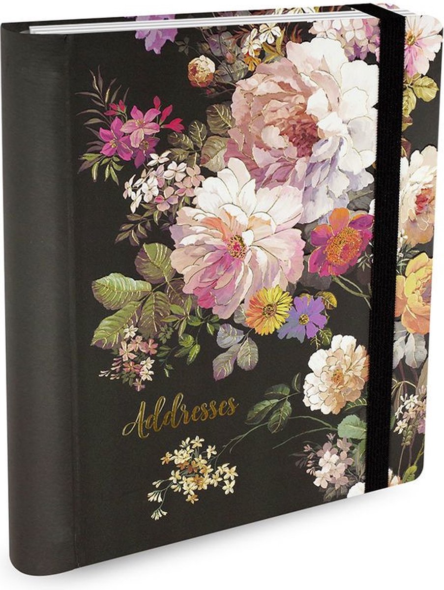 Peter pauper adressbook large midnight floral