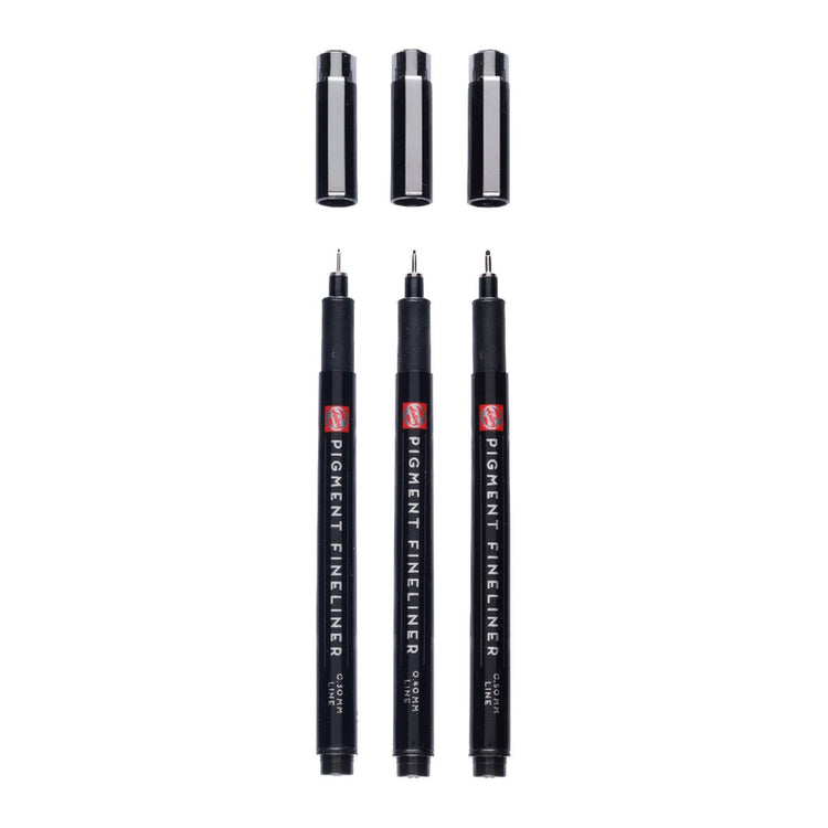 Talens • pigment fineliner set medium, 3 stuks