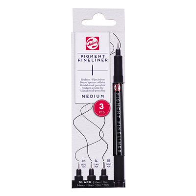 Talens • pigment fineliner set medium, 3 stuks