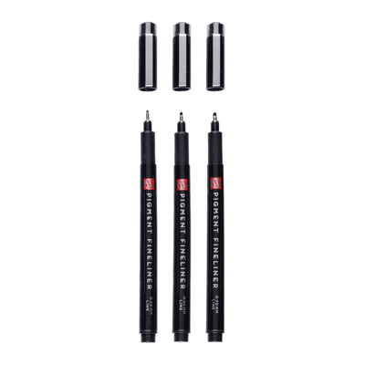 Talens • pigment fineliner set vet, 3 stuks