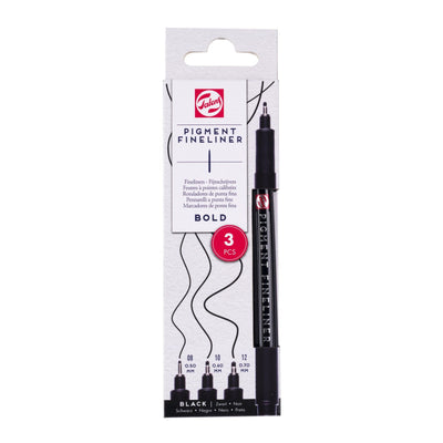 Talens • pigment fineliner set vet, 3 stuks