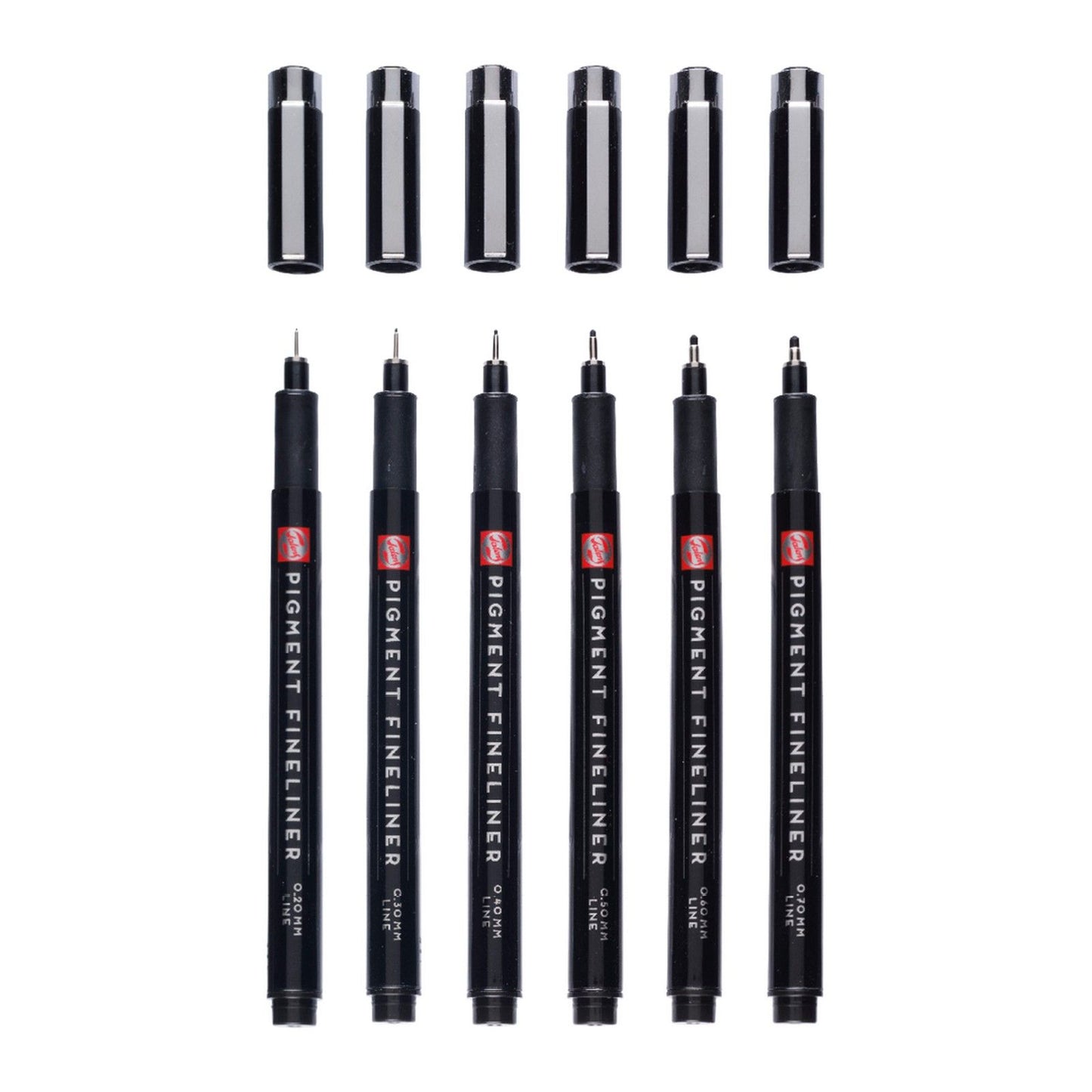 Talens • pigment fineliner set compleet, 6 stuks