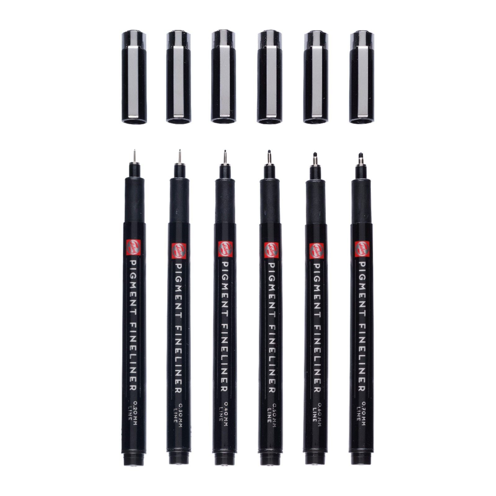 Talens • pigment fineliner set compleet, 6 stuks