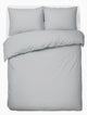 Hush. living hush living - dekbedovertrek 100% katoen - 144tc - soepel en ademend - 240x220+20cm - 2 x 60x70cm kussenslopen - met bevestigingslusjes - lichtgrijs