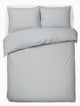 Hush. living hush living - dekbedovertrek percale 100% katoen - 200tc - extra fris en koel - sterk en slijtvast - 240x220+20cm - 2 x 60x70cm kussenslopen - met bevestigingslusjes - lichtgrijs