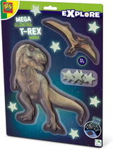 Ses mega glowing t-rex world muurstickers - afbeelding 1