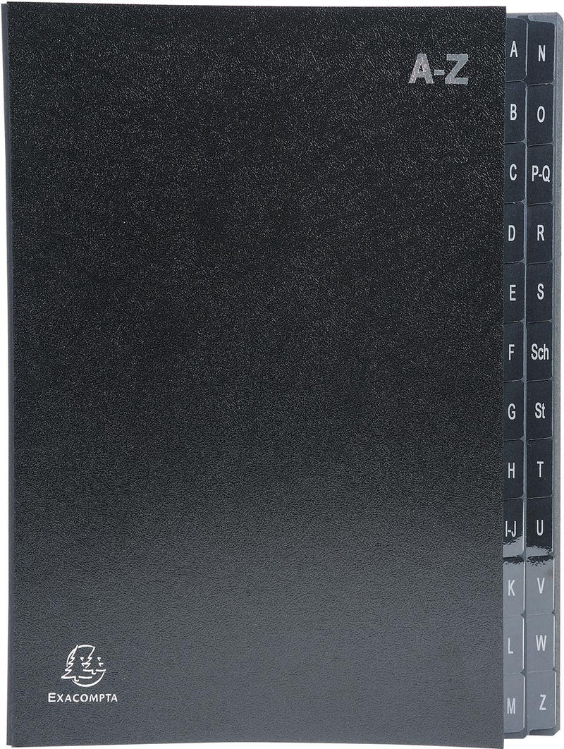 Exacompta sorteermap ordonator® - 24 indelingen - alfabetische tabs van a tot z - zwart - 57024e
