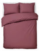 Hush. living hush living - dekbedovertrek 100% katoen - 144tc - soepel en ademend - 240x220+20cm - 2 x 60x70cm kussenslopen - met bevestigingslusjes - bordeaux