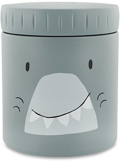 Trixie geïsoleerde voedselcontainer - mr. shark - 350ml - thermo lunchpot voor kinderen - rvs - vanaf 4 maanden - lekvrij lichtgewicht
