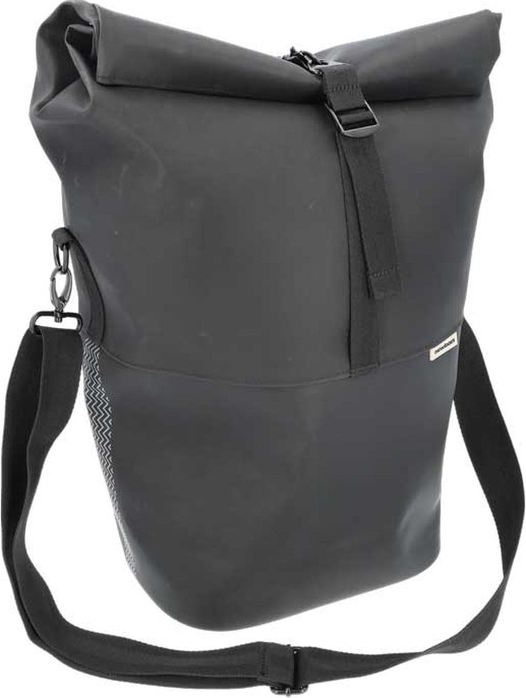 Newlooxs new looxs nyborg single - fietstas enkel - afneembare schoudertas - 13 inch laptopvak - waterdicht polyester - 17 liter - zwart