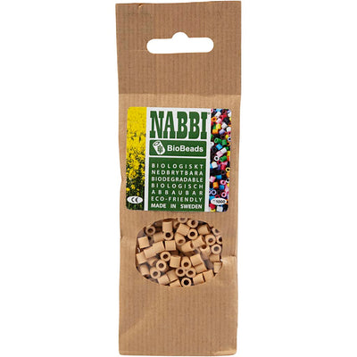 Creativ company nabbi biobeads 5x5mm creme - 1000st.