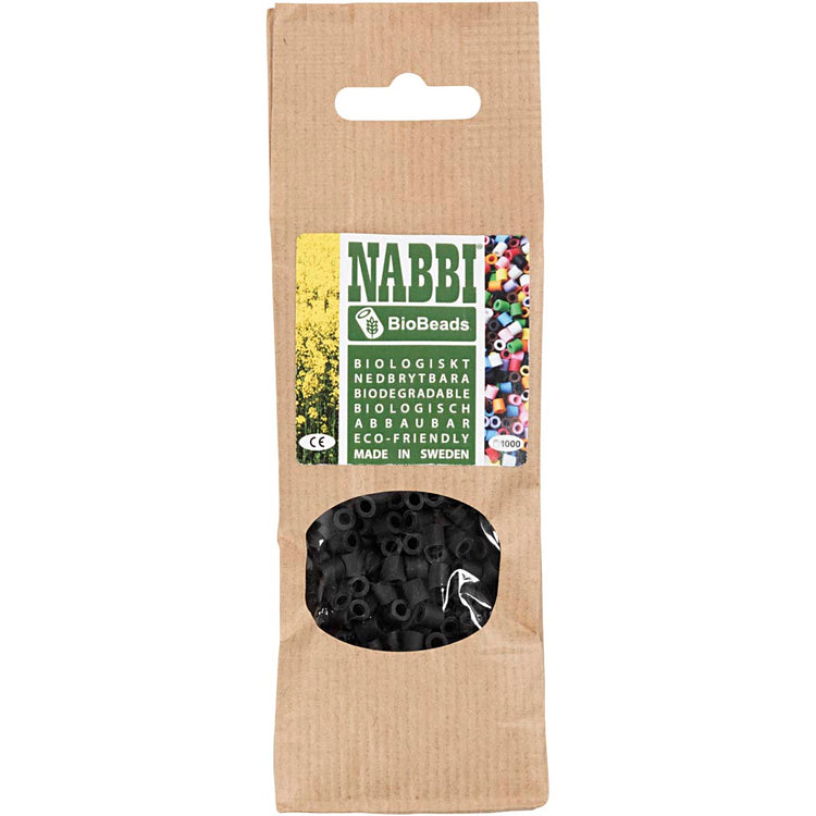 Creativ company nabbi biobeads 5x5mm zwart - 1000st.