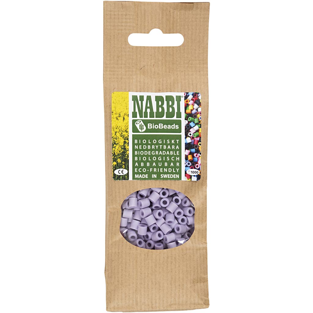 Creativ company nabbi biobeads 5x5mm paars - 1000st.