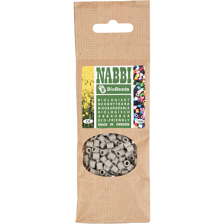Creativ company nabbi biobeads 5x5mm grijs - 1000st.