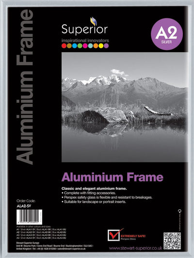 Seco fotolijst - a2 - 42 x 59.4cm - zilver geborsteld aluminium - 11mm frame