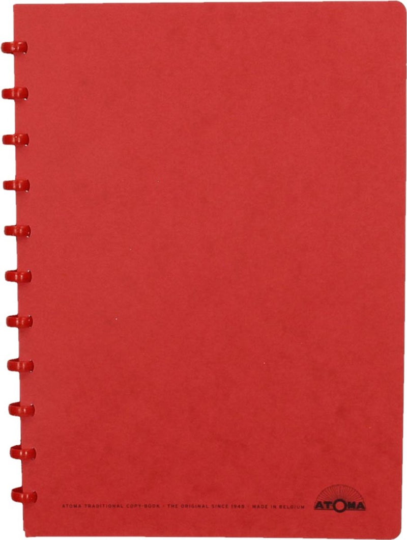 Atoma schrift | ft a4 | 144 bladzijden | geruit 5 mm | rood