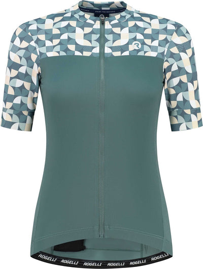 Rogelli essential graphic fietsshirt - korte mouwen - dames - mint - maat m