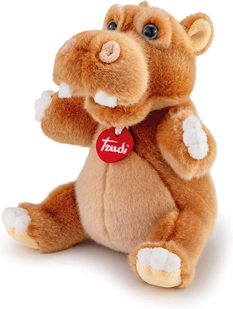 Trudi puppy knuffel nijlpaard 23 cm - hoge kwaliteit pluche knuffel - knuffeldier voor jongens en meisjes - oranje - 16x23x15 cm maat s