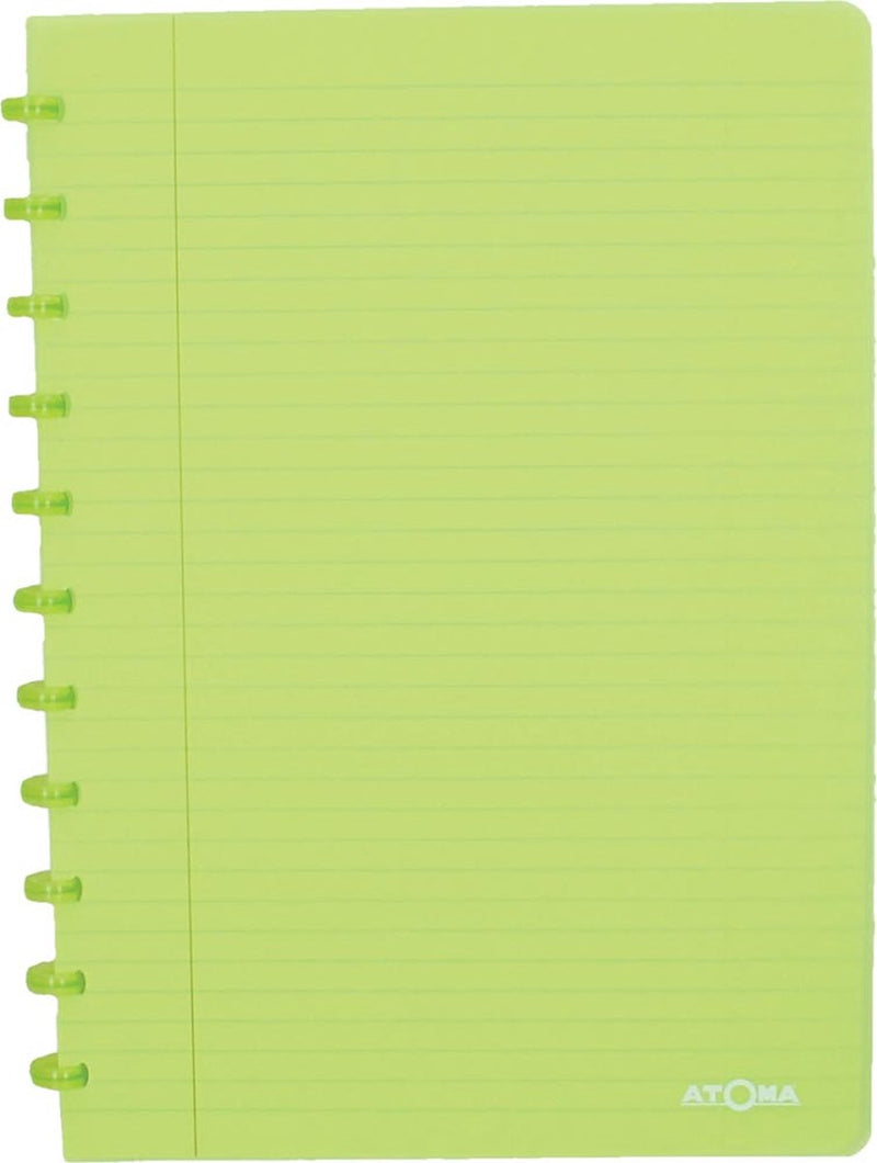 Atoma trendy schrift, ft a4, 144 bladzijden, gelijnd, transparant groen