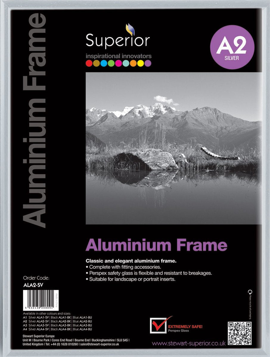 Seco fotolijst - a2 - 42 x 59.4cm - zilver geborsteld aluminium - 11mm frame