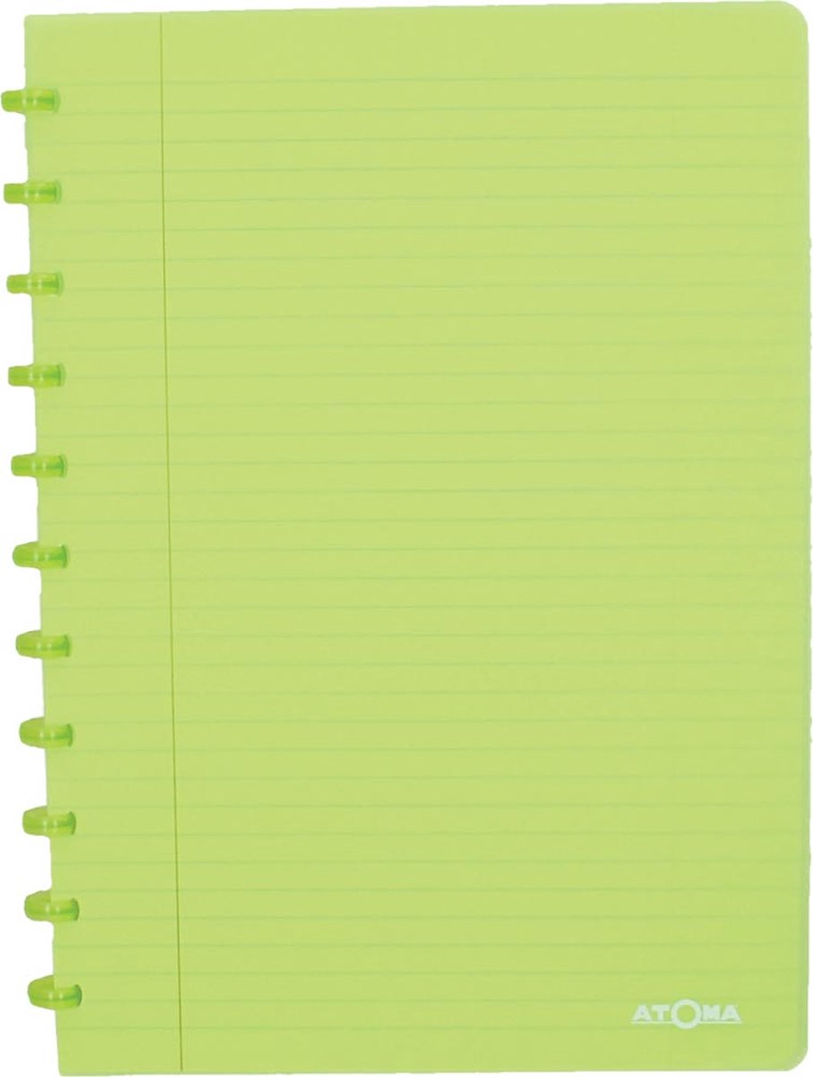 Atoma trendy schrift, ft a4, 144 bladzijden, gelijnd, transparant groen