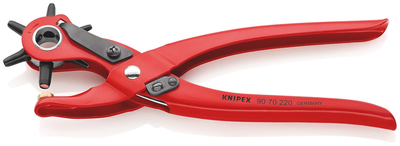Knipex revolverponstang | 220 mm lengte | rood poedergecoat - 90 70 220 ean