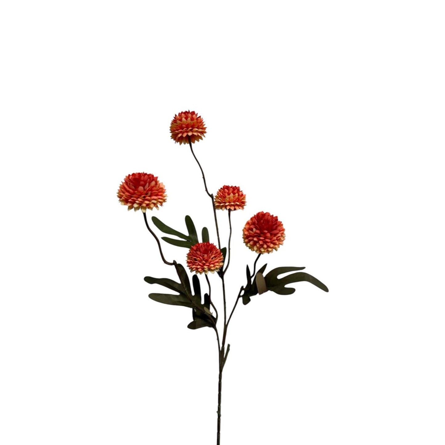 Roberts collection kunstbloem pompom oranje 52cm