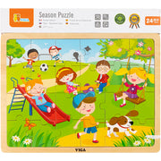Https: www.cchobby.nl viga-seizoenen-viga-houten-puzzel-de-seizoenen-lente-afm-30x22-5-cm-24-delen-1-stuk - afbeelding 2