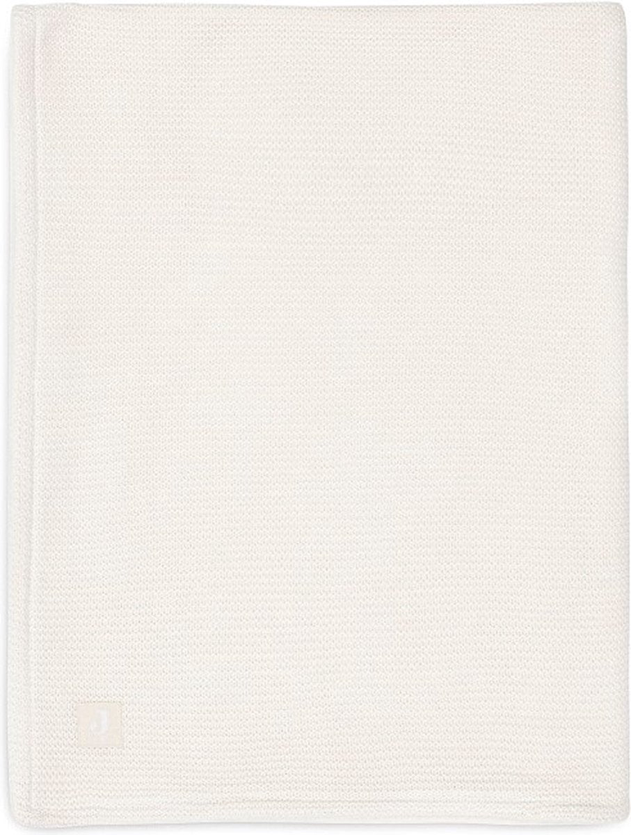 Jollein - deken wieg 75x100cm - wiegdeken, wiegdekentje, dekentje baby - basic knit - ivory coral fleece