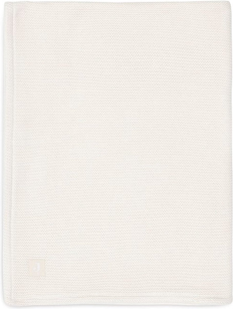 Jollein - deken wieg 75x100cm - wiegdeken, wiegdekentje, dekentje baby - basic knit - ivory coral fleece