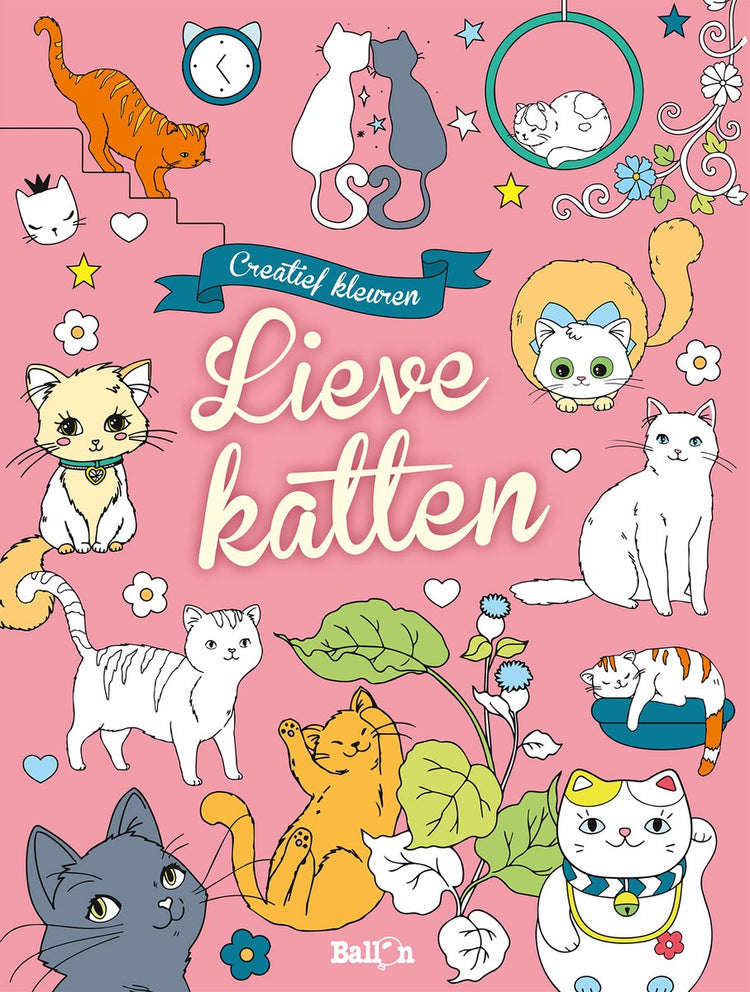 Ballon kleurboek lieve katten