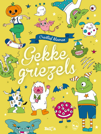 Ballon kleurboek gekke griezels