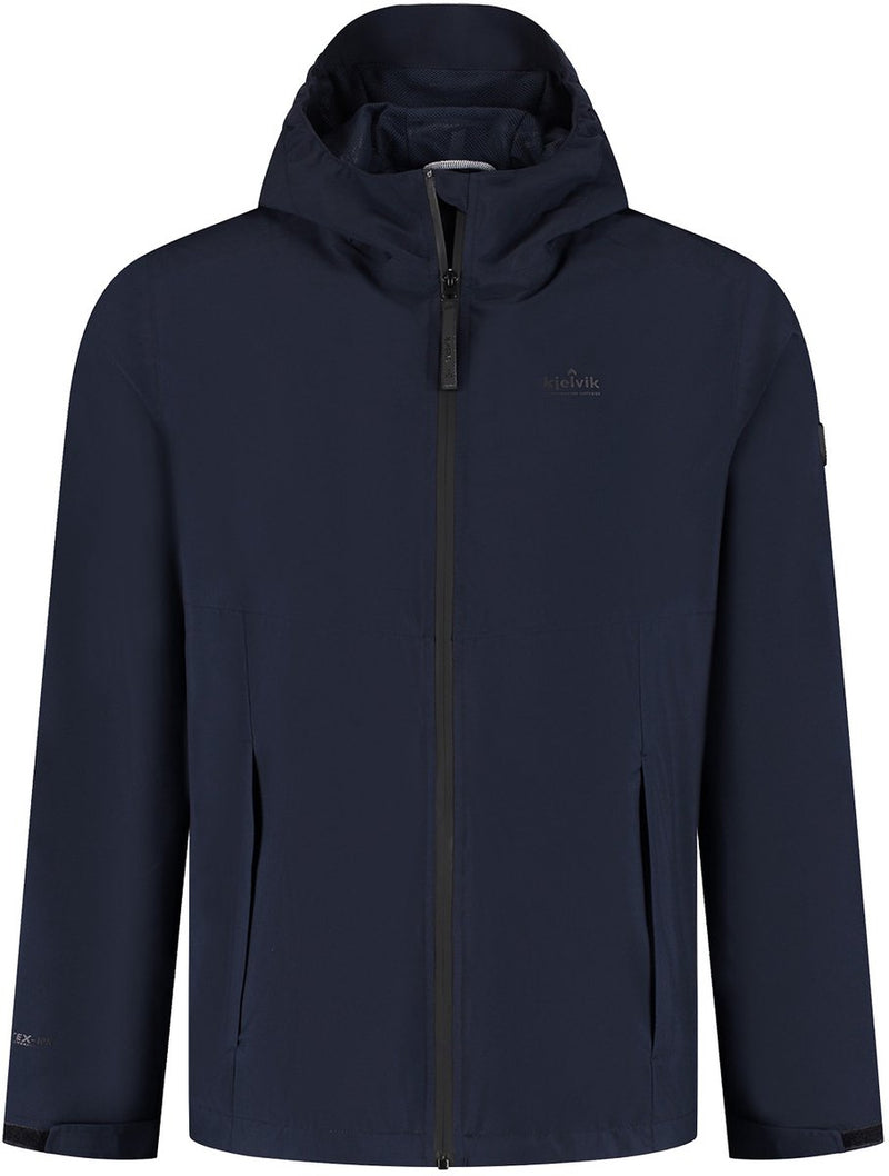 Kjelvik outdoorjas kiron donkerblauw