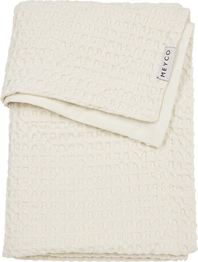 Meyco baby wafel katoen ledikant deken - nature - 100x150cm - 1.0 tog