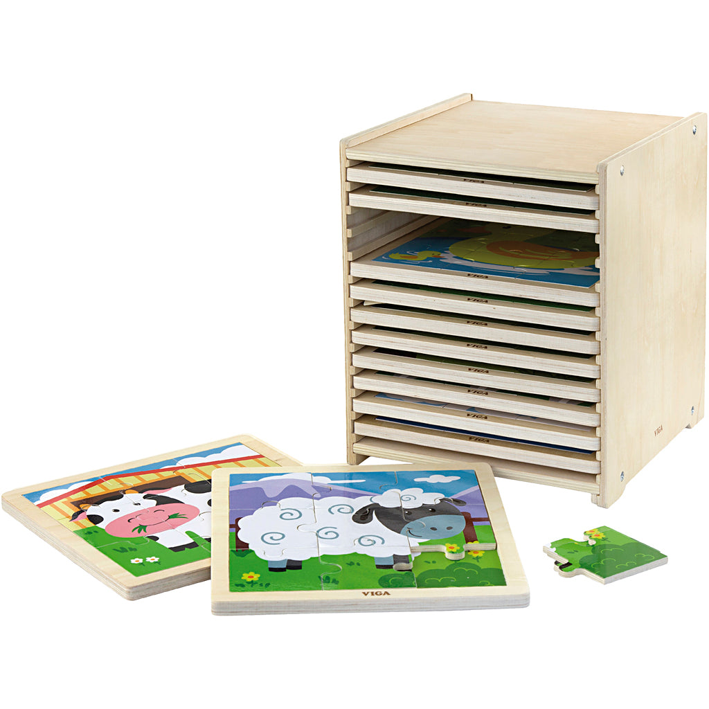 Https: www.cchobby.nl viga-puzzelrek-met-12-puzzels-afm-23x27-5x23-5-cm-12x9-delen-12-onderdelen-1-set
