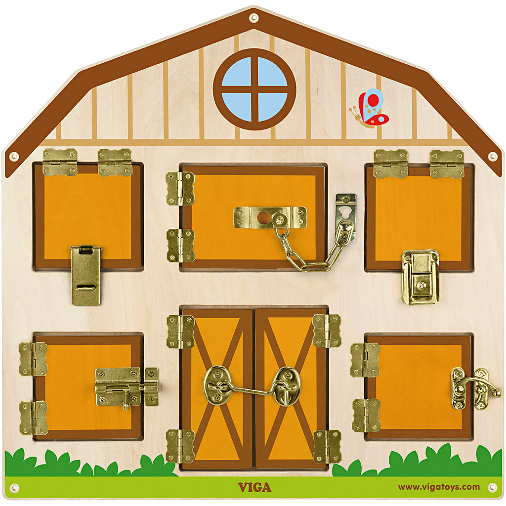 Https: www.cchobby.nl viga-huis-op-slot-activiteitenbord-afm-44x44-cm-1-stuk