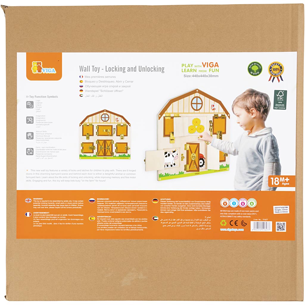 Https: www.cchobby.nl viga-huis-op-slot-activiteitenbord-afm-44x44-cm-1-stuk
