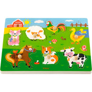 Https: www.cchobby.nl viga-hout-legpuzzel-met-geluid-boerderijdieren-afm-33x22-5x3-cm-1-stuk - afbeelding 1