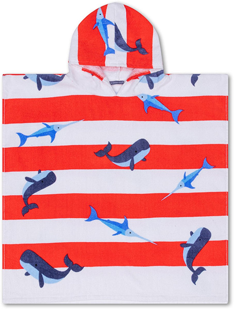Swim essentials - poncho - 65 x 65 cm - kind - print - 100% katoen - blauw