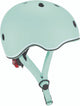 Globber kinderhelm - go up - pastel groen - verstelbaar 45-51cm - met verlichting - sterke polycarbonaat buitenschaal