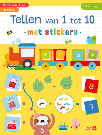 Deltas tellen van 1 tot 10 met stickers (5-6 j)