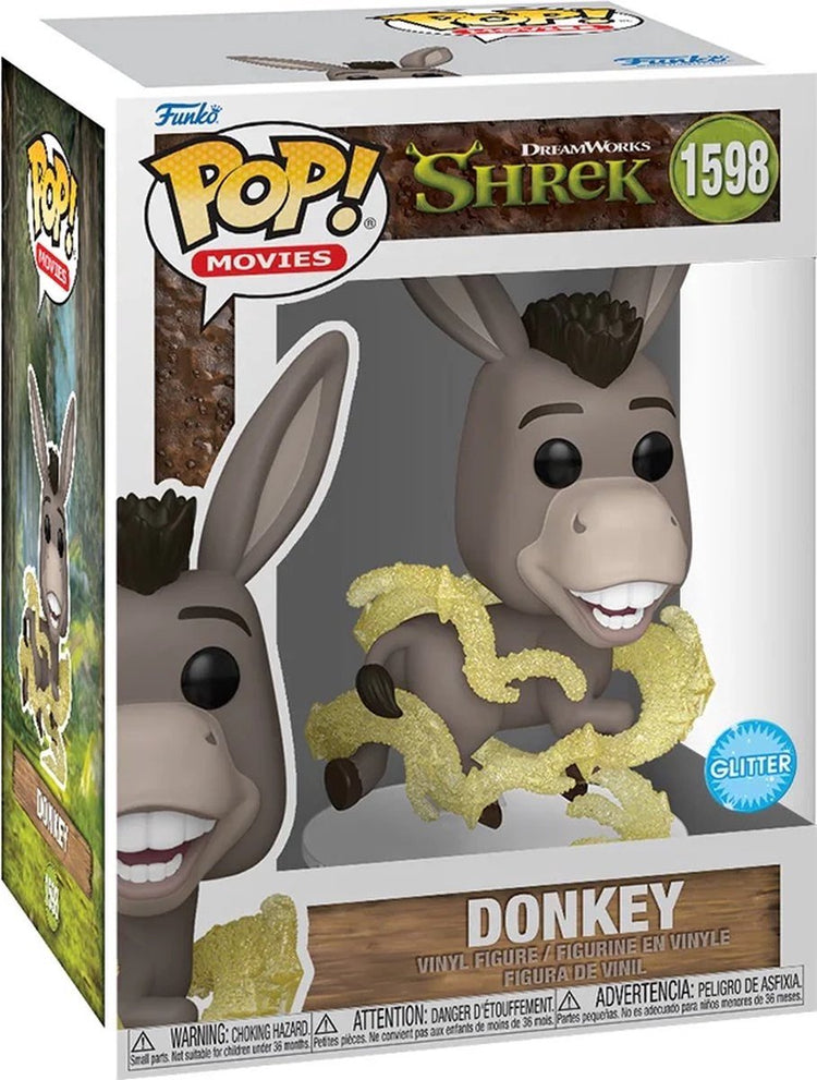 Funko pop movies: shrek - donkey 'glitter' pop #1598